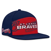 Men's Fanatics Navy/Red Atlanta Braves Clubhouse Splitter Snapback Hat