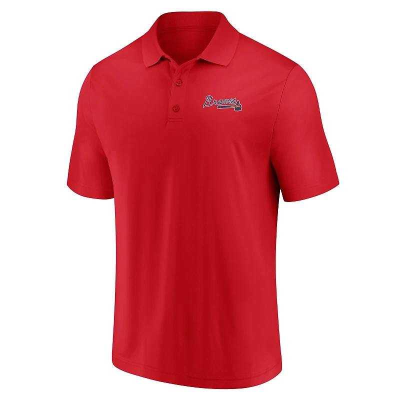 Ensemble polo Fanatics bleu marine/rouge Atlanta Braves pour homme