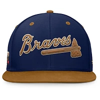 Casquette ajustée Splinter pour homme, bleu marine/beige, des Braves d'Atlanta