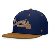 Casquette ajustée Splinter pour homme, bleu marine/beige, des Braves d'Atlanta