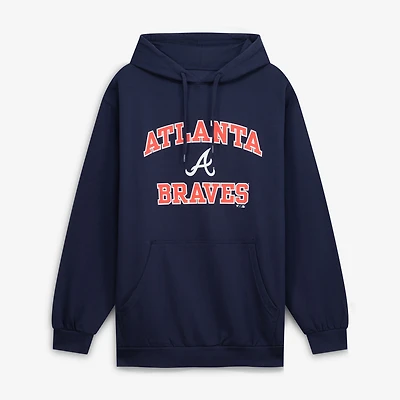 Men's Fanatics Navy Atlanta Braves Big & Tall Heart Soul Hoodie