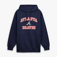 Men's Fanatics Navy Atlanta Braves Big & Tall Heart Soul Hoodie