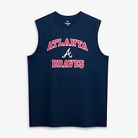 Men's Fanatics  Navy Atlanta Braves Big & Tall Heart Soul Muscle Tank Top