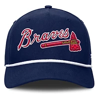 Men's Fanatics Navy Atlanta Braves Clubhouse Foul Ball A-Frame Adjustable Hat