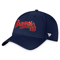 Casquette Flex bleu marine Atlanta Braves Fanatics pour hommes