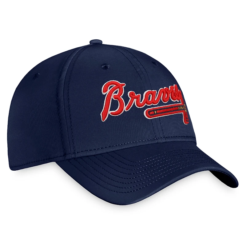 Casquette Flex bleu marine Atlanta Braves Fanatics pour hommes