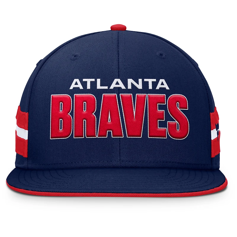 Men's Fanatics  Navy Atlanta Braves Pick Off Fitted Hat