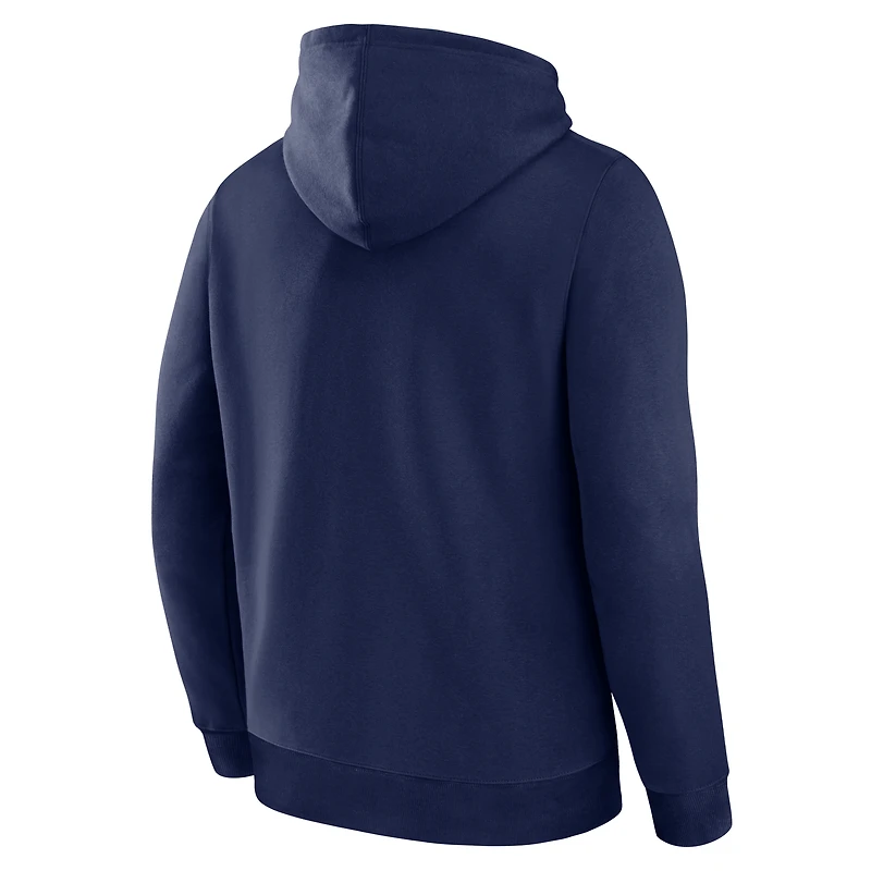 Sweat à capuche Fanatics Legacy bleu marine avec logo principal des Braves d'Atlanta