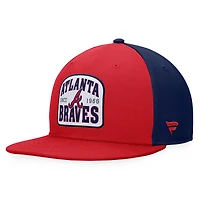 Casquette Snapback Atlanta Braves Cycle Fanatics rouge/bleu marine pour hommes