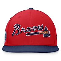 Men's Fanatics Red/Navy Atlanta Braves Fundamental Two-Tone Fitted Hat
