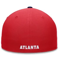Men's Fanatics Red/Navy Atlanta Braves Fundamental Two-Tone Fitted Hat