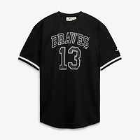Men's Fanatics Ronald Acuña Jr. Black/White Atlanta Braves Big & Tall Heavyweight Mesh Jersey