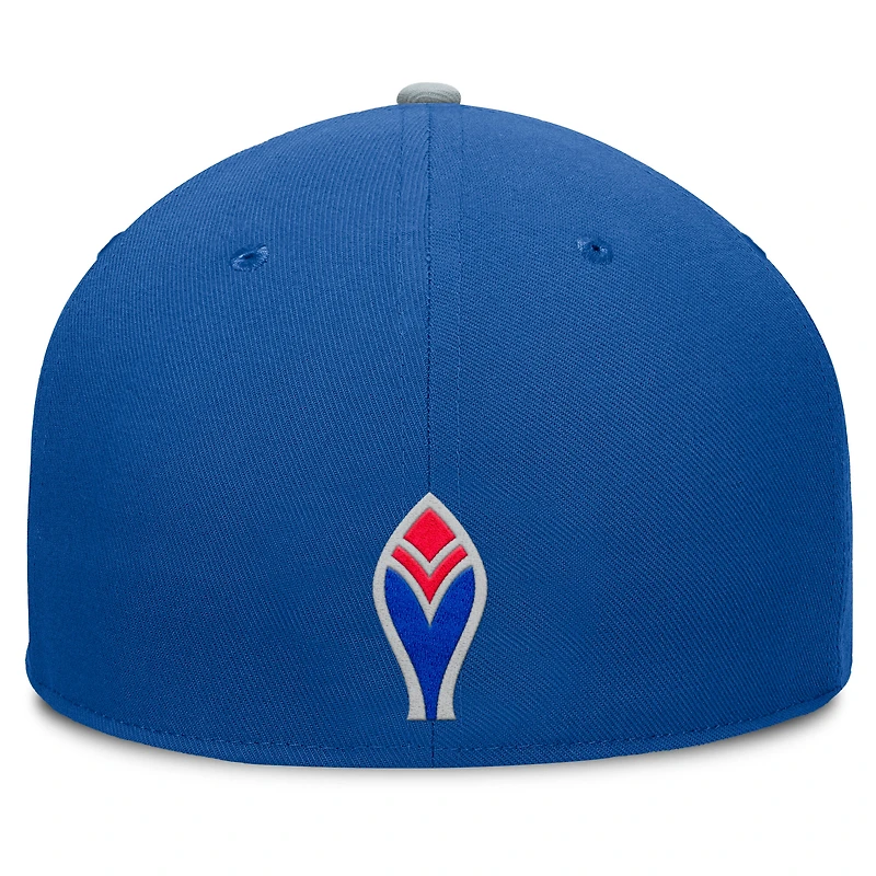 Casquette ajustée Fanatics pour homme, bleu royal/gris, des Braves d'Atlanta