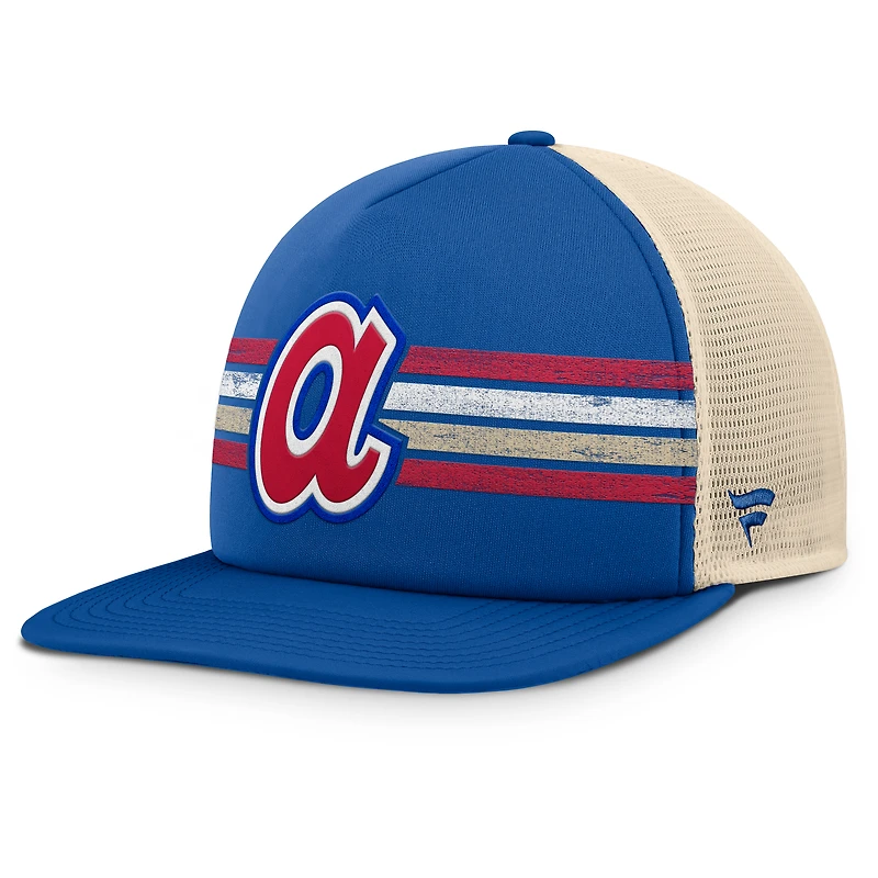 Men's Fanatics Royal/Natural Atlanta Braves Cooperstown Collection Powers Snapback Hat