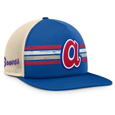 Casquette Snapback Powers de la collection Cooperstown des Braves d'Atlanta pour homme, couleur Royal/Natural