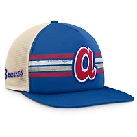 Casquette Snapback Powers de la collection Cooperstown des Braves d'Atlanta pour homme, couleur Royal/Natural