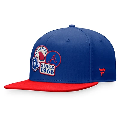 Men's Fanatics Royal/Red Atlanta Braves Heritage Patch Fitted Hat