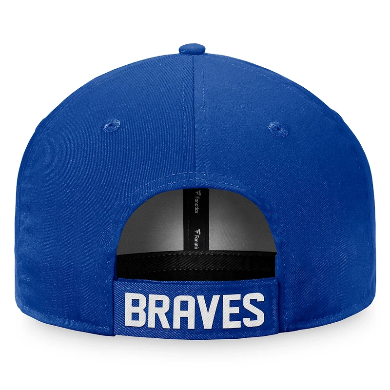 Casquette réglable Fanatics Royal Atlanta Braves Cooperstown Collection Core pour hommes