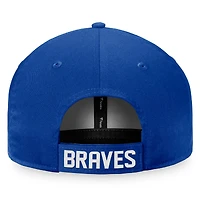 Casquette réglable Fanatics Royal Atlanta Braves Cooperstown Collection Core pour hommes