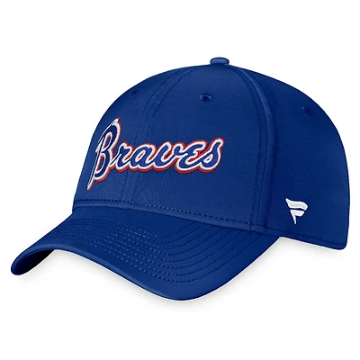 Casquette Fanatics Royal Atlanta Braves Cooperstown Core Flex pour hommes