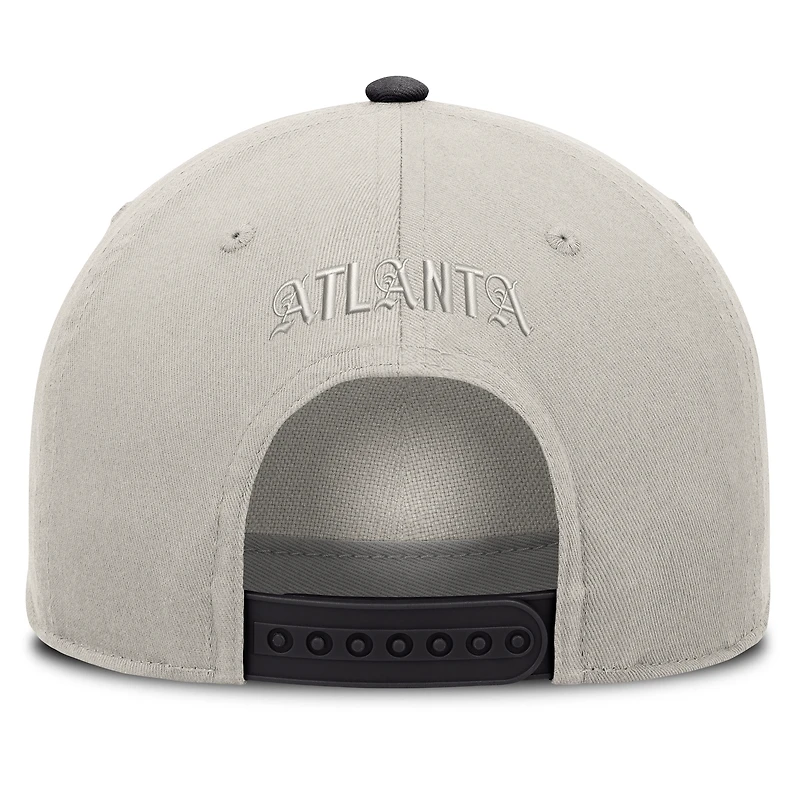 Men's Fanatics Stone/Graphite Atlanta Braves Wonder A-Frame Adjustable Hat