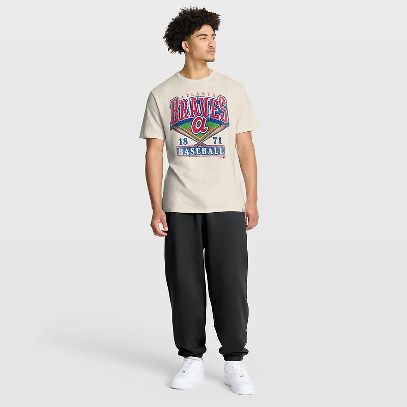 Men's Fanatics Tan Atlanta Braves Stadium Slub T-Shirt