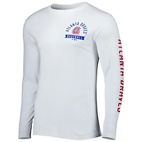 T-shirt blanc à manches longues Pressbox des Braves d'Atlanta Fanatics pour hommes