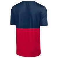 Men's FOCO Navy/Red Atlanta Braves Big Logo Mascot T-Shirt