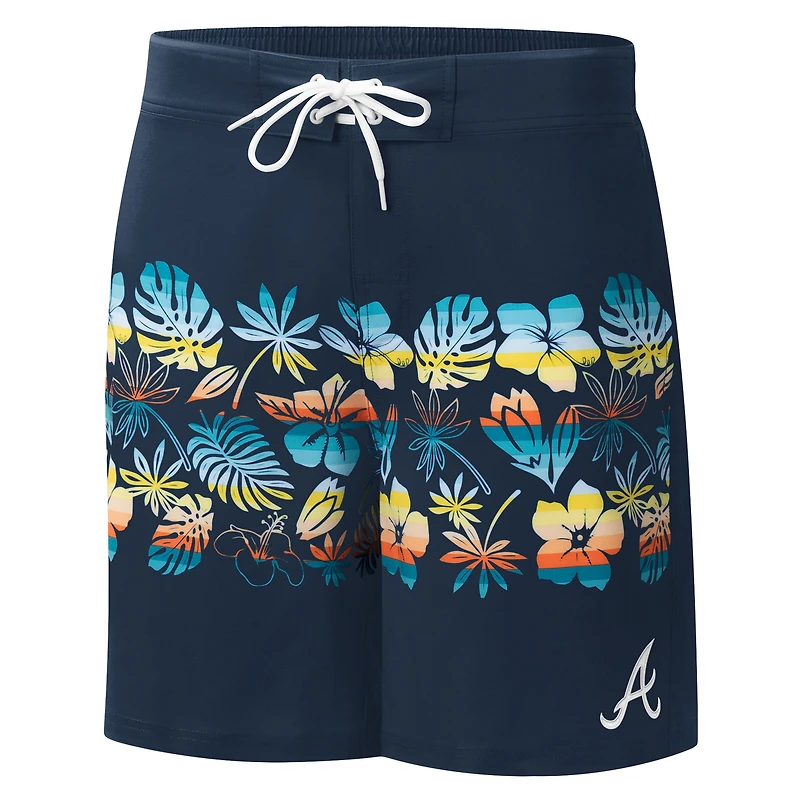 Short de bain Atlanta Braves Breeze Volley G-III Sports by Carl Banks pour homme, bleu marine