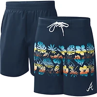 Short de bain Atlanta Braves Breeze Volley G-III Sports by Carl Banks pour homme, bleu marine