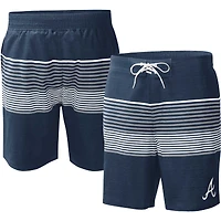 Short de bain Atlanta Braves Coastline Volley G-III Sports by Carl Banks pour homme, bleu marine