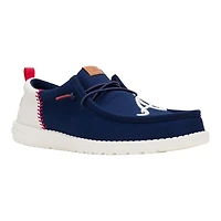 Chaussures décontractées Wally Hey Dude bleu marine pour homme des Atlanta Braves