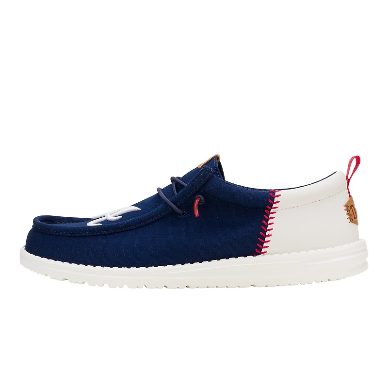 Chaussures décontractées Wally Hey Dude bleu marine pour homme des Atlanta Braves