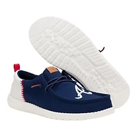 Chaussures décontractées Wally Hey Dude bleu marine pour homme des Atlanta Braves