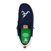 Chaussures décontractées Wally Hey Dude bleu marine pour homme des Atlanta Braves