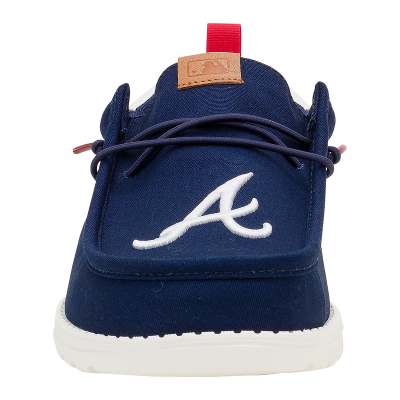Chaussures décontractées Wally Hey Dude bleu marine pour homme des Atlanta Braves
