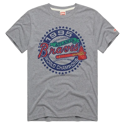 T-shirt homme Homage Gray Atlanta Braves Tri-Blend Hyperlocal
