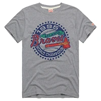 T-shirt homme Homage Gray Atlanta Braves Tri-Blend Hyperlocal