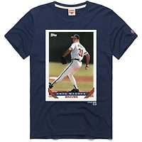 Men's Homage Greg Maddux Navy Atlanta Braves Topps Baseball Card Tri-Blend T-Shirt