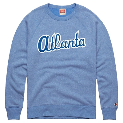 Sweat-shirt raglan bleu clair pour homme, collection Atlanta Braves Cooperstown
