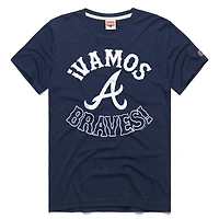 T-shirt homme Homage Navy Atlanta Braves Vamos Tri-Blend