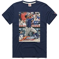 T-shirt hommage pour homme, bleu marine, Ronald Acuña Jr., Atlanta Braves 2021, Topps Baseball Card Player