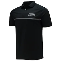 Men's Levelwear Black Atlanta Braves Sector Raglan Polo