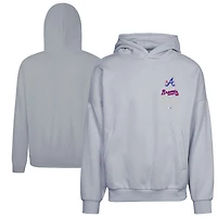 Sweat à capuche gris Atlanta Braves City Connect Contact Baseline pour homme Levelwear