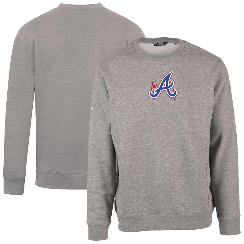Men's Levelwear Gray Atlanta Braves City Connect Zane Core Logo Pullover Sweatshirt