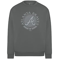 Sweat-shirt à capuche gris Atlanta Braves Luxe Signature Grain pour homme