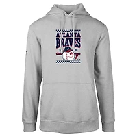 Men's Levelwear Gray Atlanta Braves Podium Inaugural Pullover Hoodie