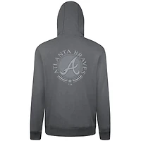 Sweat à capuche gris Levelwear pour homme Atlanta Braves Podium Valiant