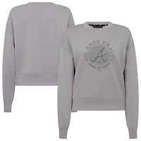 Sweat-shirt gris à enfiler en éponge des Braves d'Atlanta pour homme