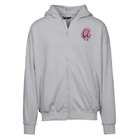 Men's Levelwear  Gray Atlanta Braves Uphill City Core Logo Full-Zip Hoodie